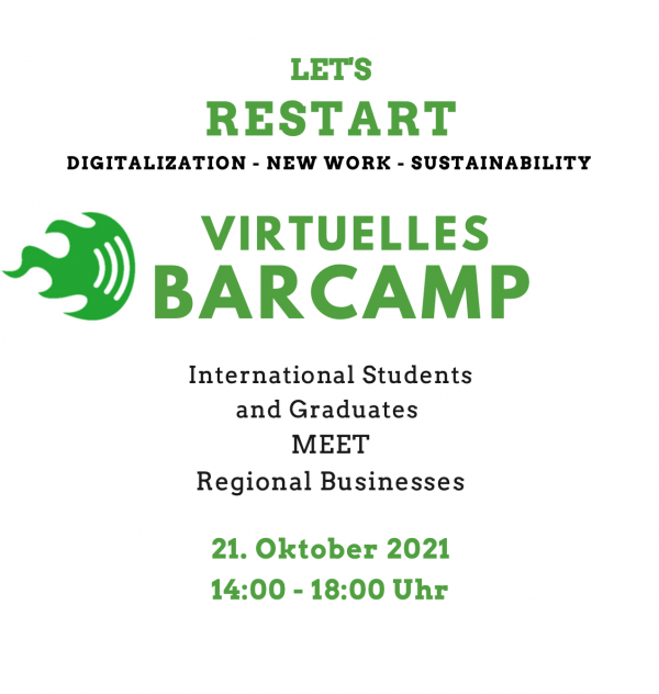 Virtuelles Barcamp für internationale Studierende und regionale Unternehmen